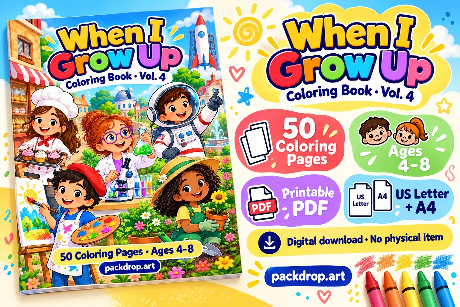 When I Grow Up — Coloring Book Vol. 4 — When I Grow Up digital edition — styled cover