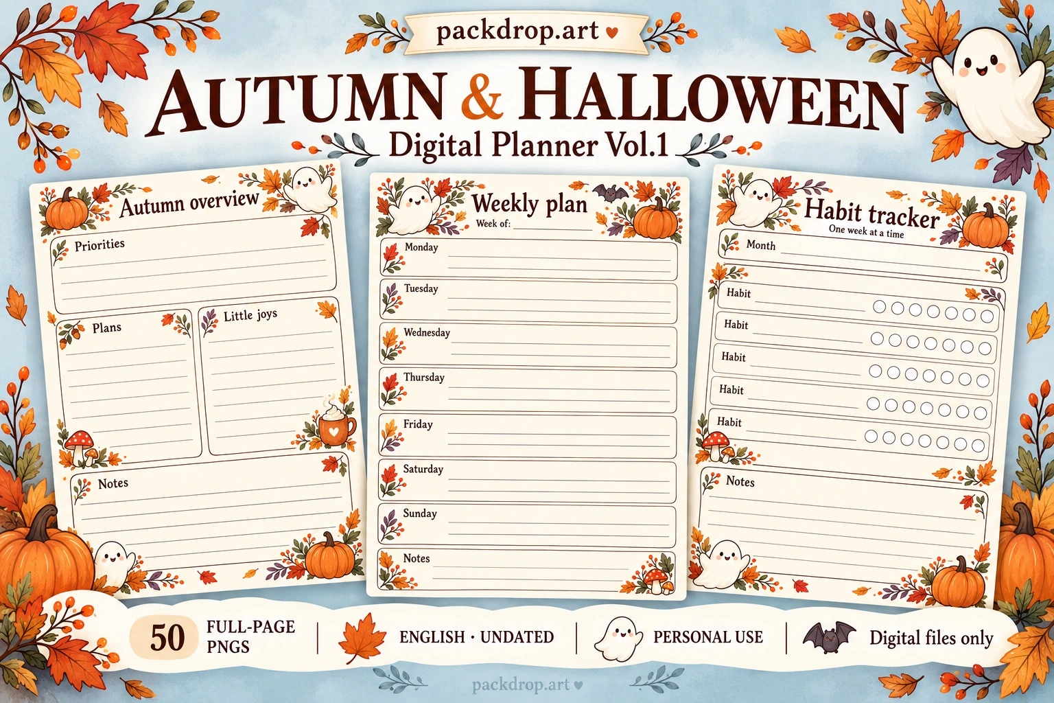 Autumn & Halloween — Digital Planner Vol. 1 — Autumn & Halloween — Digital Planner Vol.1